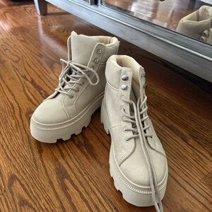 Stylish Cream Women's Boots